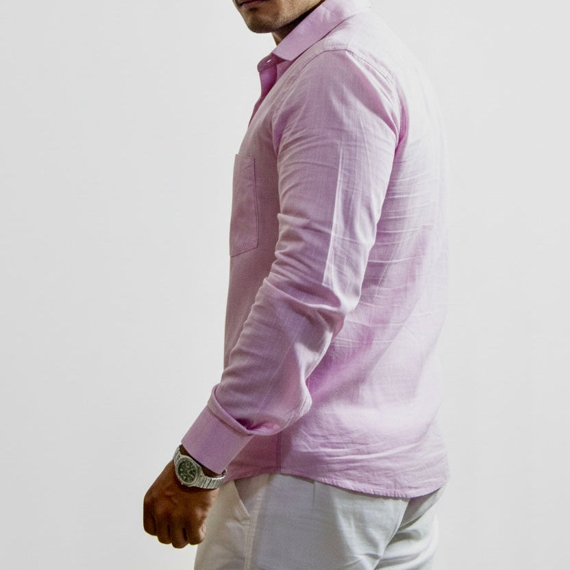Blush Pink Linen Shirt